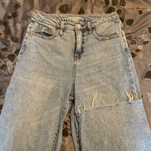 high rise mom/skater jeans